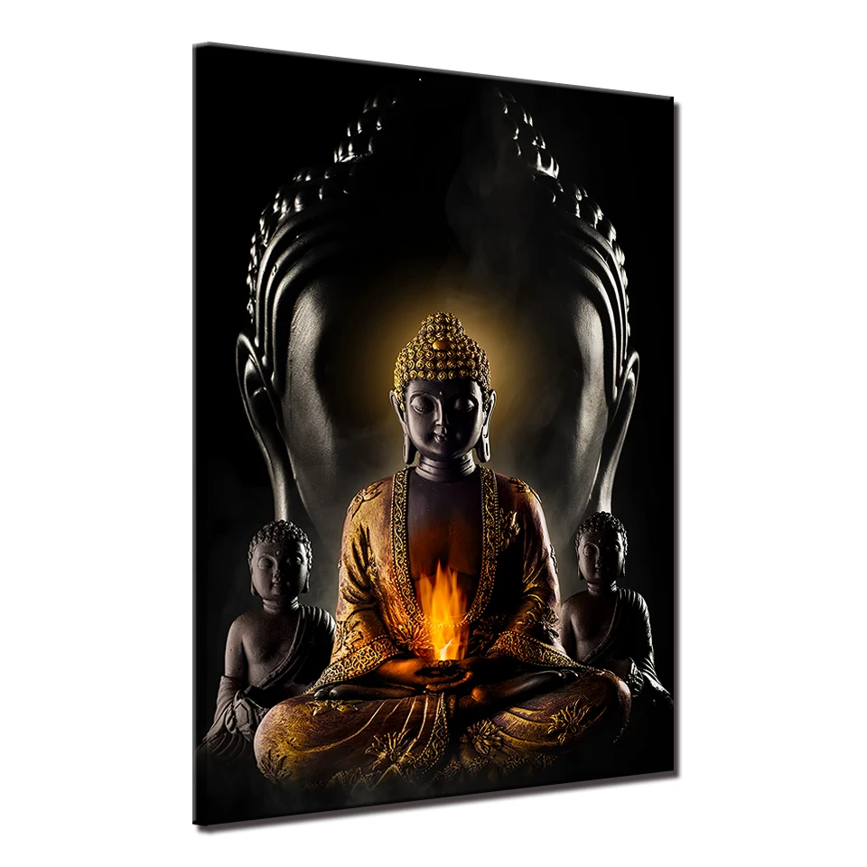 

Religion Buddha Wall Art Posters Statue Print Painting On Canvas Abstract Zen Buddha Portrait Picture Home Decor For Living Room
