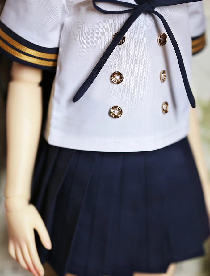 D01-P333 детская игрушка ручной работы 1/6 1/3 1/4 аксессуары для кукол BJD/SD Одежда для кукол белая кукла для мальчиков и девочек костюм моряка
