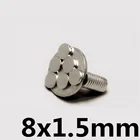 50 шт. 8x1,5 мм N35 Супер Сильные мощные маленькие круглые Редкоземельные неодимовые магниты 8x1,5 мм