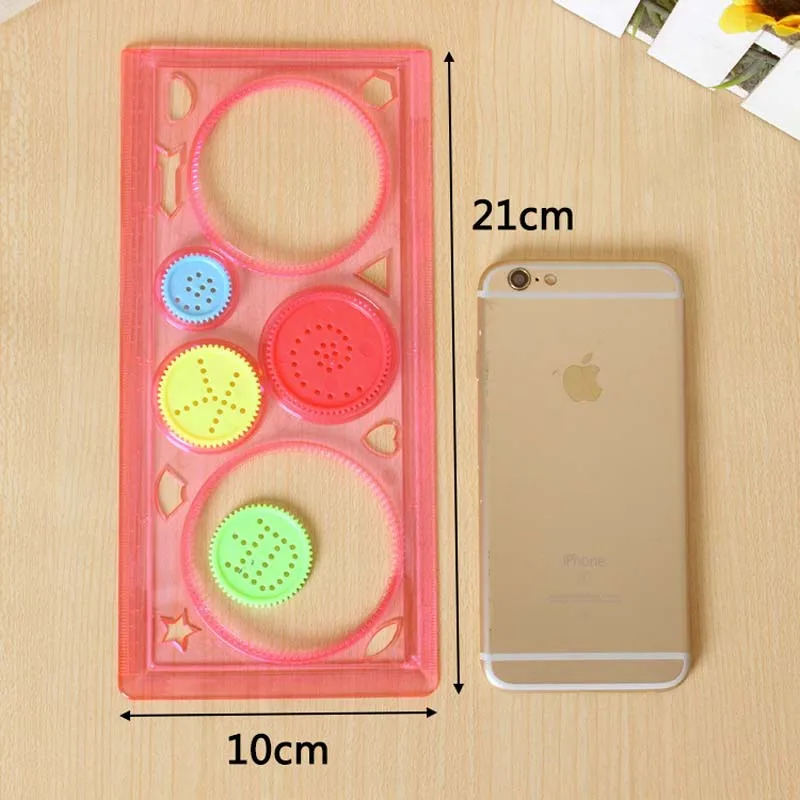 1 шт. мультифункциональная забавная головоломка Спирограф пластиковая линейка