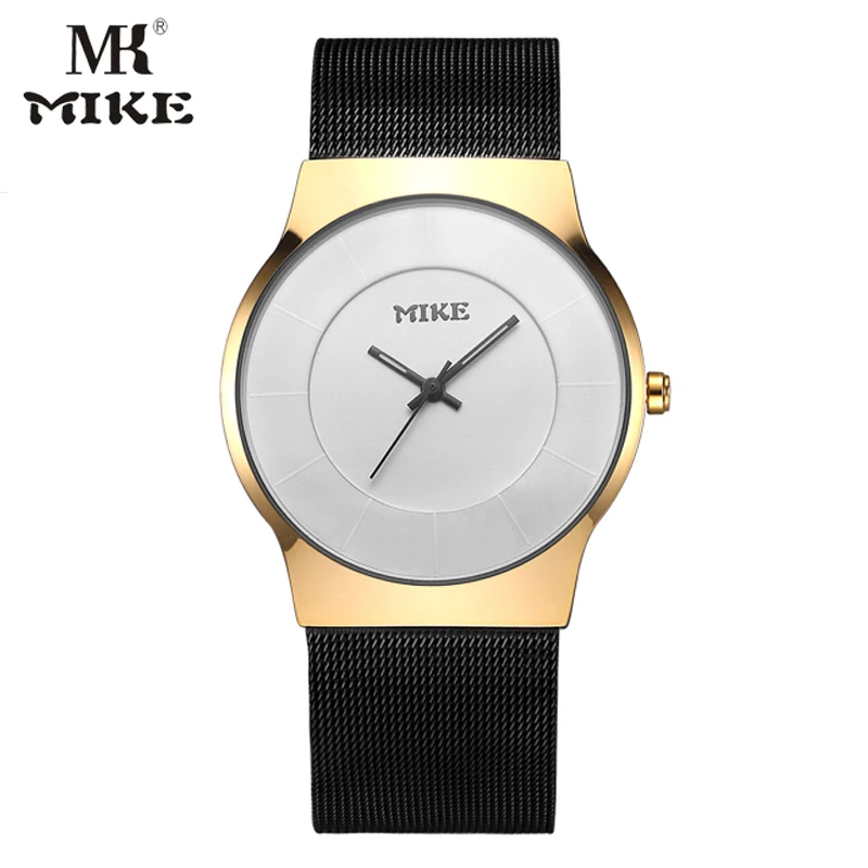 Женские часы Mike золотые мужские для влюбленных relojes mujer нержавеющая сталь montre