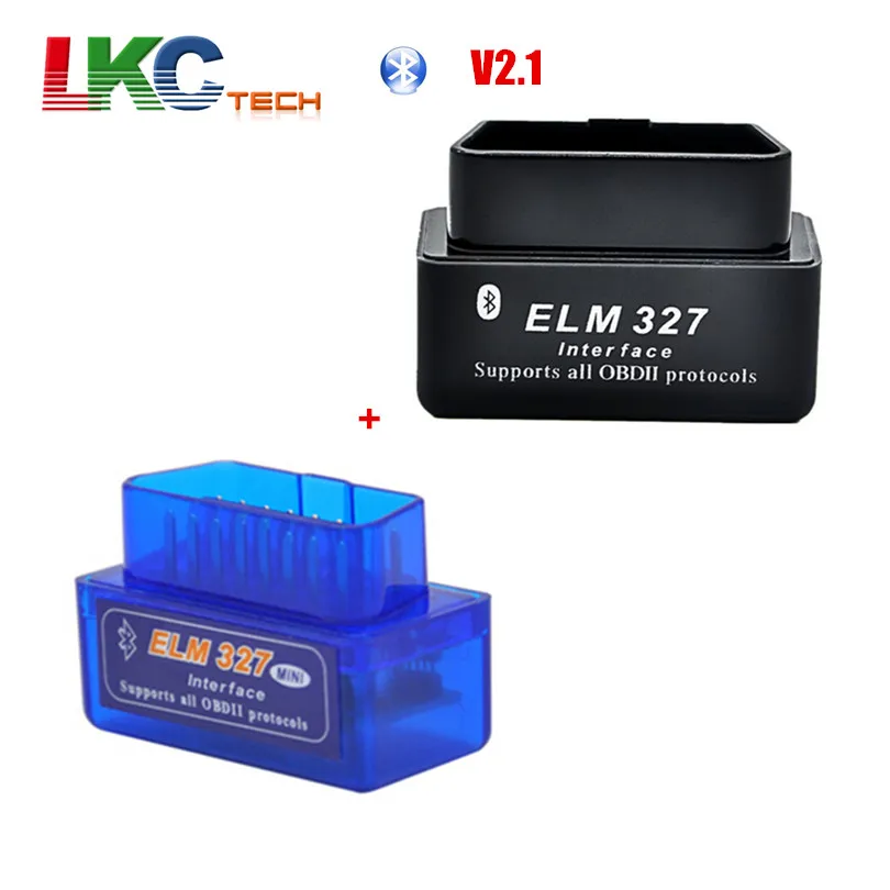 Оптовая продажа черный ELM 327 Bluetooth + синий Супер Мини ELM327 умный автомобильный