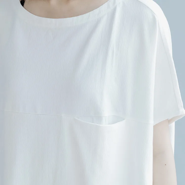 Женские повседневные свободные платья Johnature однотонные с коротким рукавом лето