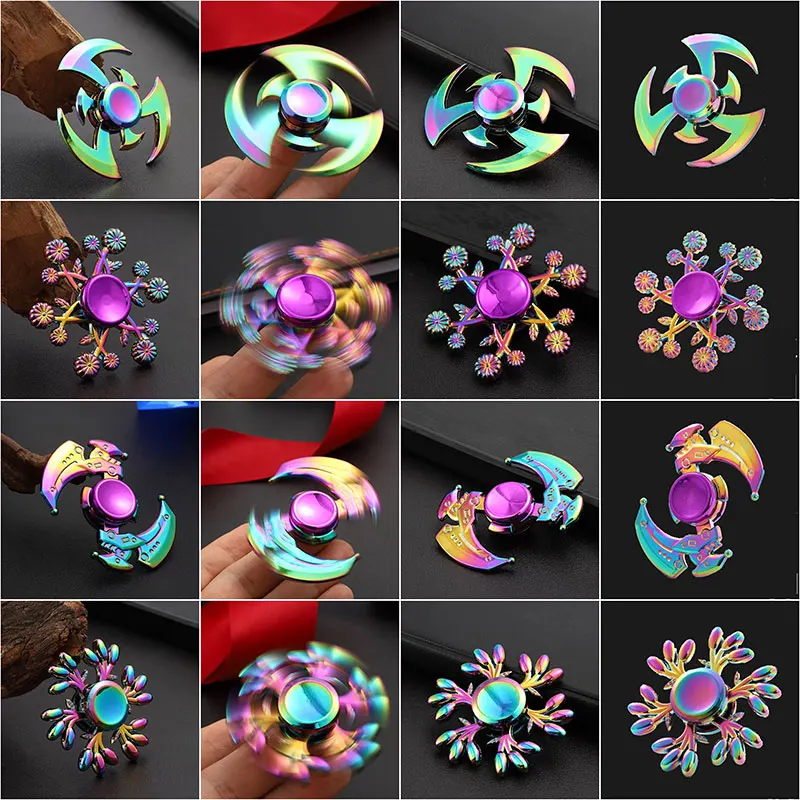 Стальные пальцевые гироскопы цветные металлические кончики пальцев спиральные