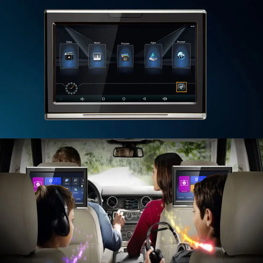 10 1 дюймов ультратонкий сенсорный экран Android подголовник плеер (1 шт.)|Мониторы для