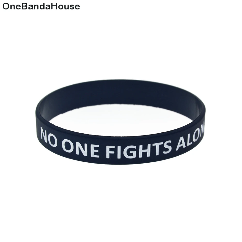 1 шт. никто не борется только знание потребителей о Wristband Силикона Debossed логотип |