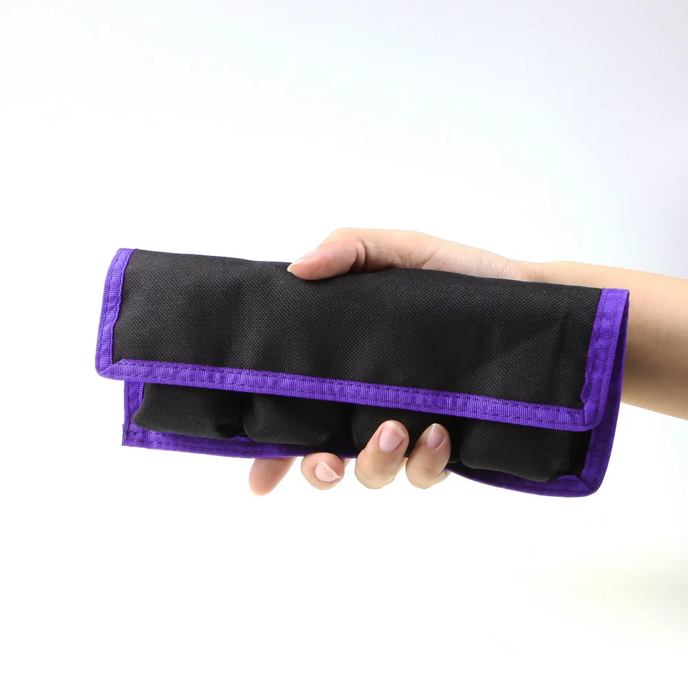 

Lithium Battery Storage Pouch for Canon LP-E6 LP-E8 Sony NP-FW50 EN-EL14 EN-EL15 4 Pockets Waterproofed Nylon Bag