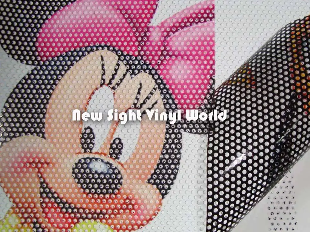 Белый односторонний виниловый перфорированный оконный принтер для печати