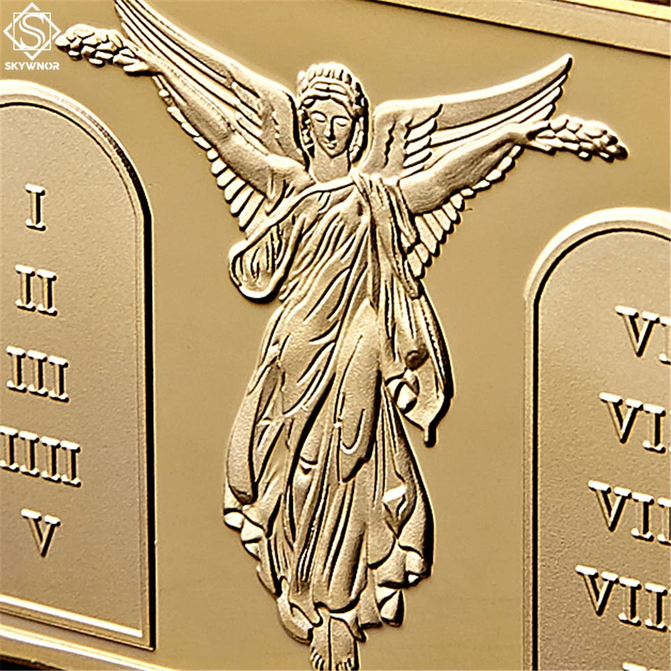 Золотой/Серебряный Христос хорошая пятница Иисуса и ангела Bullion Сувенирный