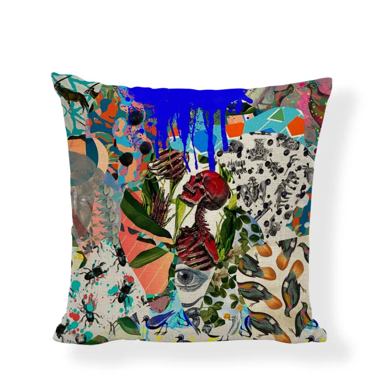 Красочная наклейка в мексиканском стиле зеленое растение 43*43 см | Дом и сад