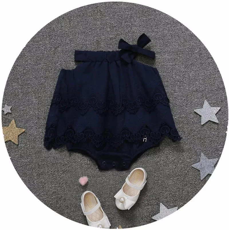 2018 Одежда для новорожденных девочек модный кружевной комбинезон маленьких