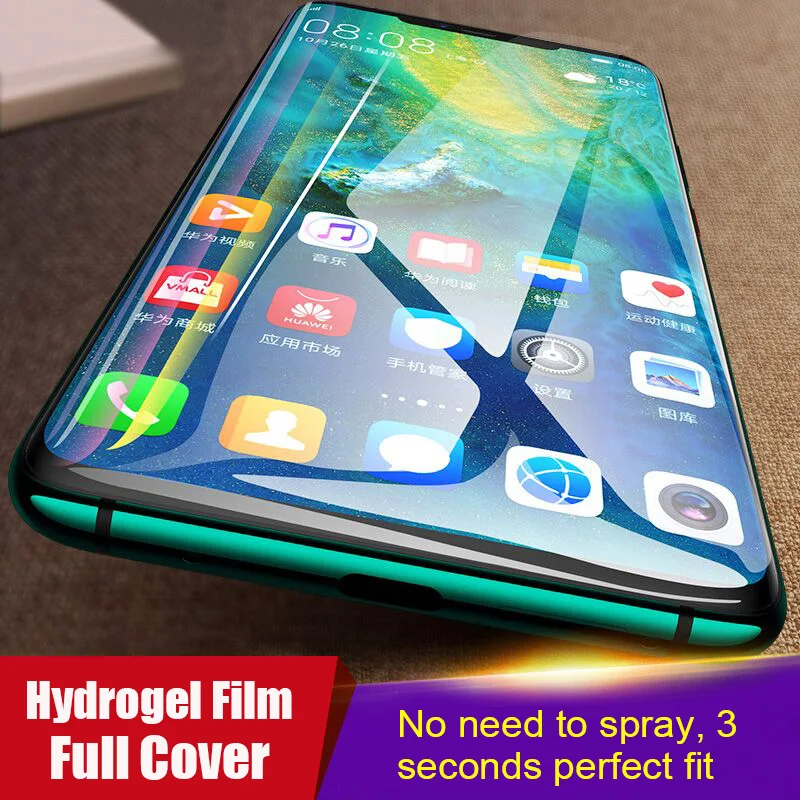 3D полная Защита экрана для Huawei P30 P20 Pro Mate 20 Lite мягкая защитная Гидрогелевая пленка
