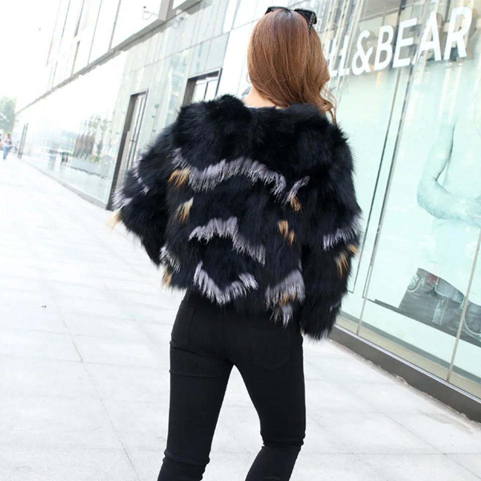 Женское пальто из натурального меха енота осенне зимние детские теплые куртка