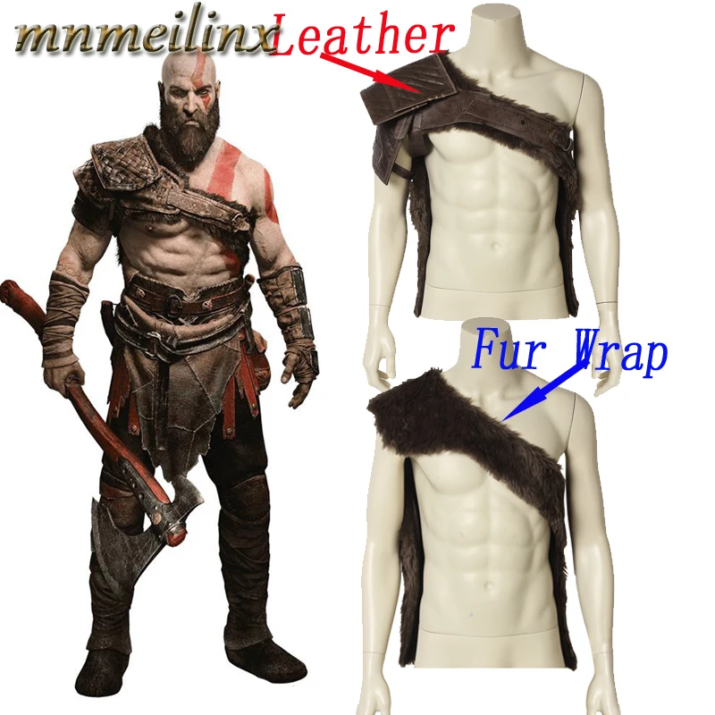 Костюм для косплея «Бог войны», Kratos God of War, костюмы из кожи и меха, Cappa, высокое качество