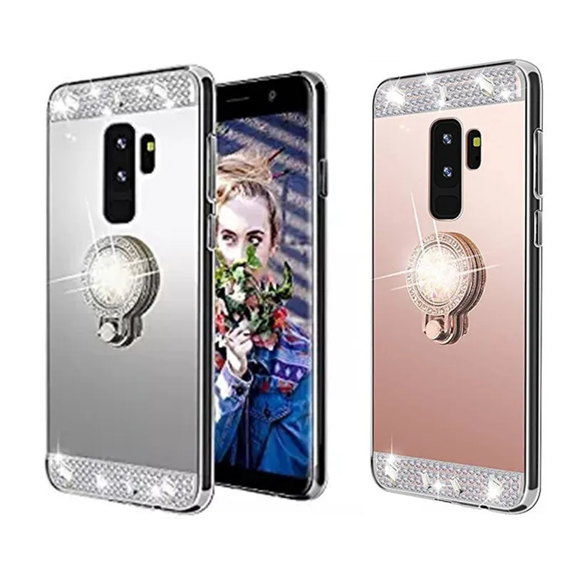 Шикарные Роскошные зеркальные ТПУ чехлы для телефонов Samsung Galaxy J4 J6 A6 A8 Plus 2018 A7 A5 A3