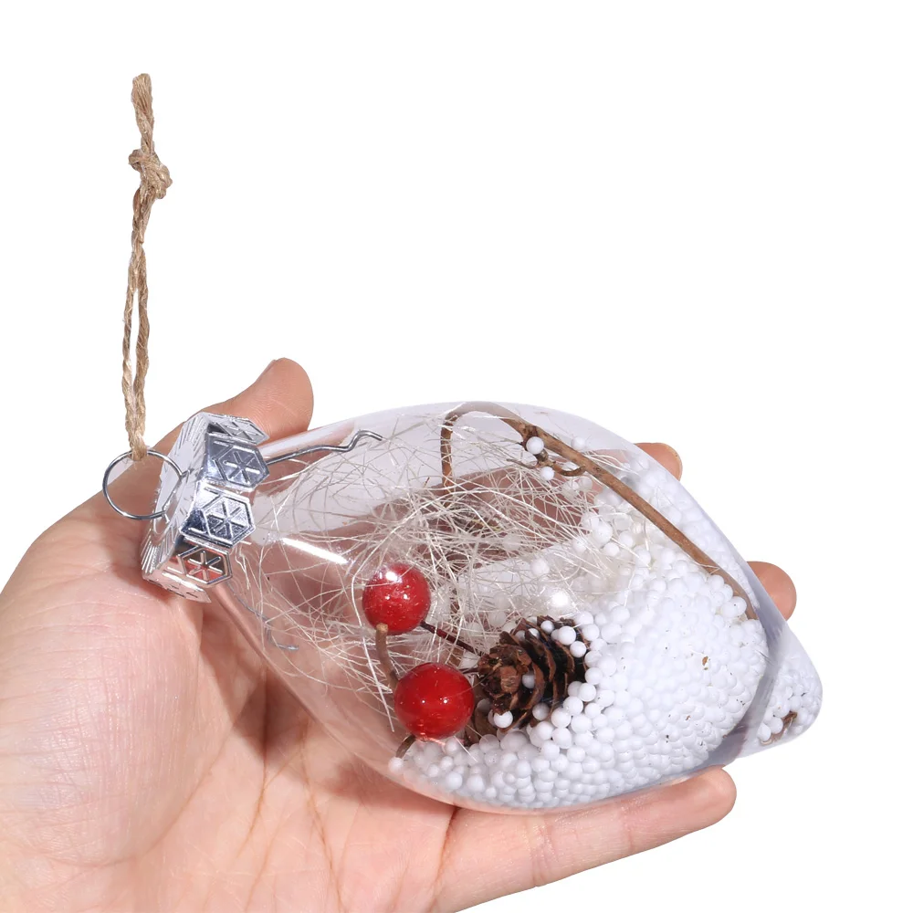 Water Drops Foam Cherry Christmas Decorations Ball Transparent Clear Bubble Sphere Tree Pendant Hanging Decoration Ornament Gift | Дом и сад