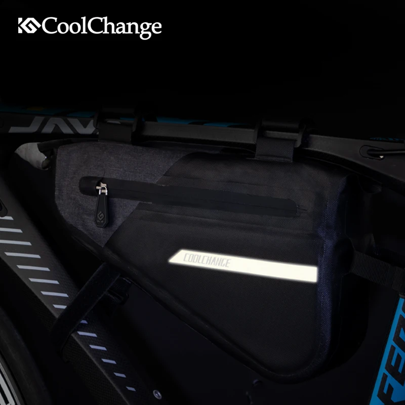 Велосипедная сумка CoolChange с треугольной отражающей передней рамой