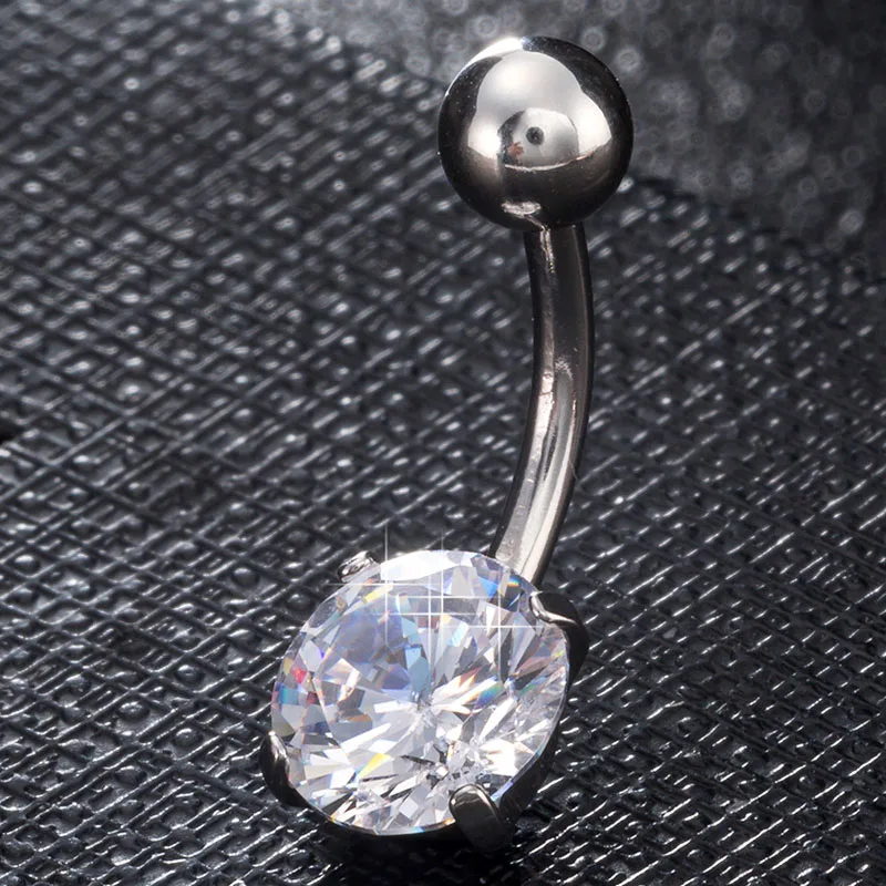 1 шт. кольцо для пирсинга живота в стиле панк нержавеющая сталь 316L 4 цвета| |