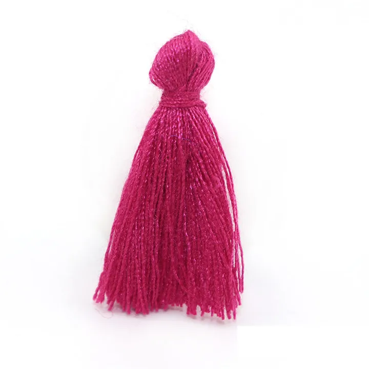 Rose red tassls 100 шт мини-кисточка бахрома кулон материалы для поделок DIY маленькие кисточки отделка одежды шторы декоративные серьги ювелирные изделия компоненты - Цвет: Rose red tassls