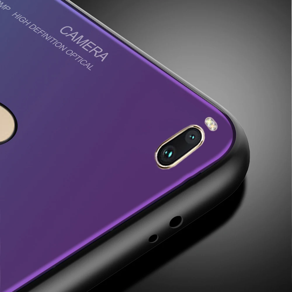 Градиентный чехол для телефона для Xiaomi mi A1 чехол для Xiao mi my A1 5X mi 5X mi A1 стеклянный цветной чехол для mi A 1 5 X Закаленное Стекло