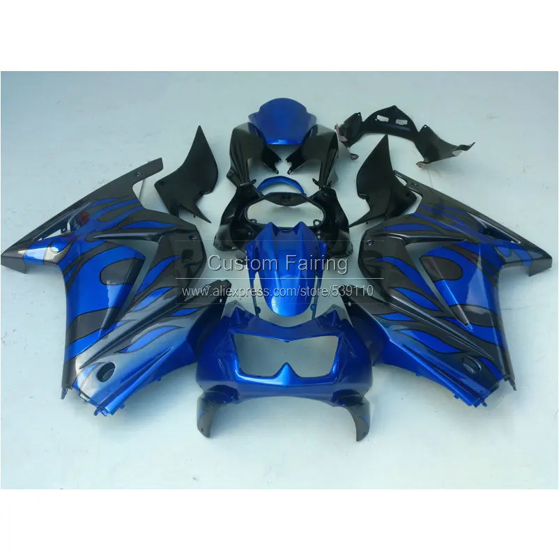 

Литьевой формованный обтекатель для Kawasaki ninja 250r 2008-2014 Обтекатели EX250 08 09 10 11 12 13 14 синий черный aftermarket BL1