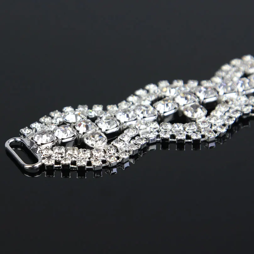 30 Pcs Rhinestone Bikini Connectors Buckle Chain Crystal Trim Trimming For Swimming Wear Decoration 12.3x3cm | Дом и сад