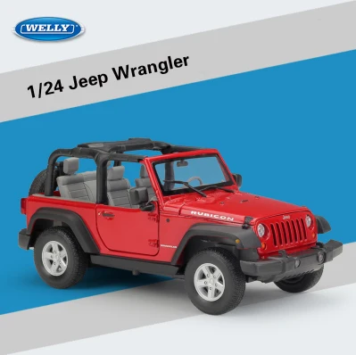 1 Welly 1/24 весы США 2007 Jeep Wrangler SUV литая модель металлическая модель автомобиля игрушка для детей подарки коллекция - Цвет: 1