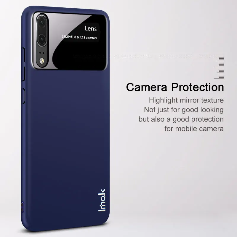 Huawei P20 Cover Case IMAK Jazz Lens Slim Back Business Shockproof PC For huawei p20 with Screen protector |