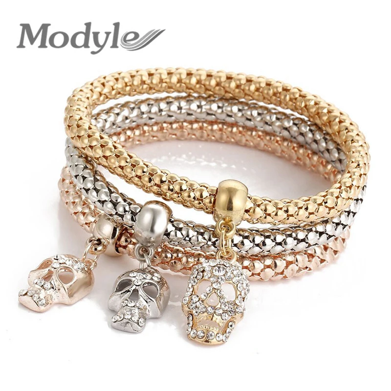 Женский браслет с черепом и якорями 3 шт./компл.|bracelets & bangles|bangles fashionfashion bangle |