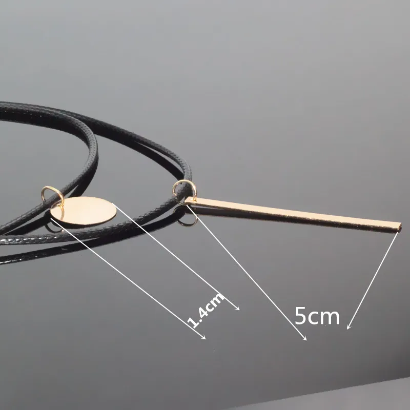 Классический черный бархатный кожаный чокер с веревками простой многослойный