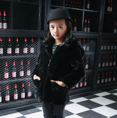 Осень-зима 2019 Детская верхняя одежда с искусственным мехом для девочек детская