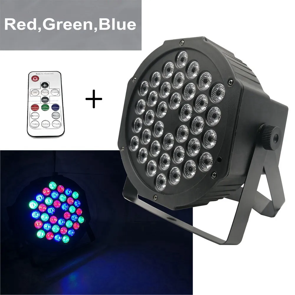 RGB - control Светодиодный Par Светильник RGB 36x3W диско стирка светильник оборудование 3/7 Каналы DMX 512 со светодиодной подсветкой светильник s Dj вечерние этап светильник влияние светильник s - Цвет: RGB - control