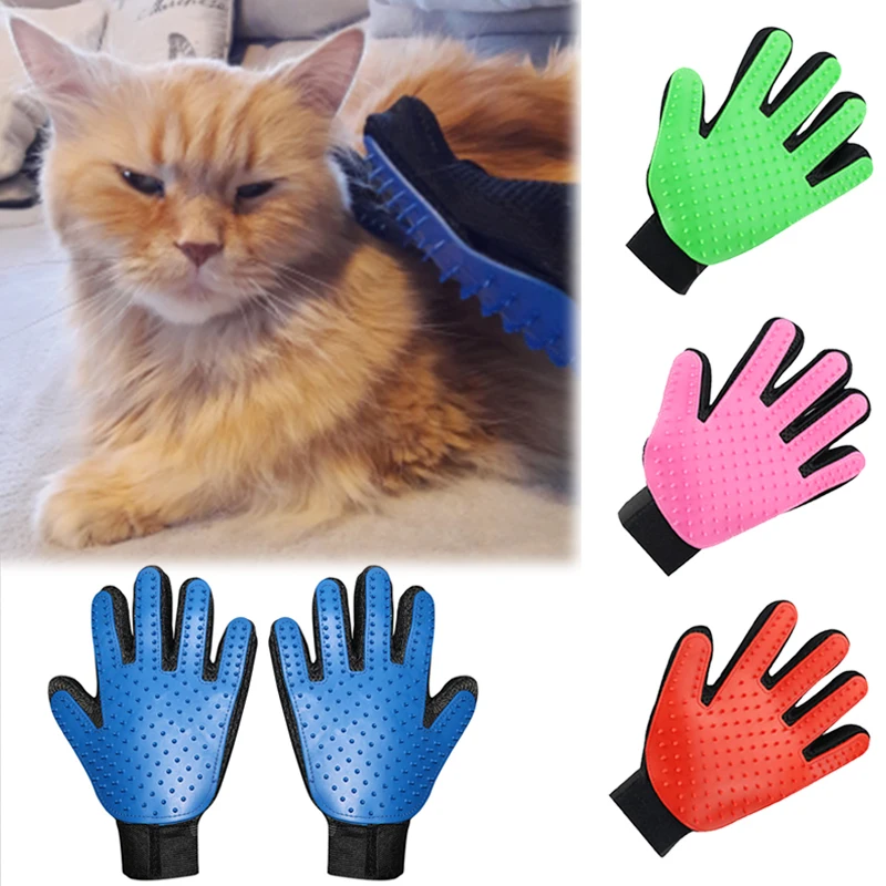 NICREW Wool Glove Pet Grooming Glove Cat Hair Removal Mitts Brush Combs for Cat Dog Massage Coombs Pet Supplies Cat Accessories