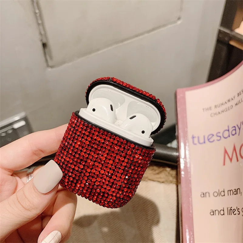 Стразы с блестками Bluetooth беспроводные наушники чехол для AirPods 2 защитный