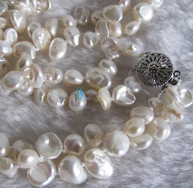 Белый речной жемчуг huij 2 ряда 5 7 мм 003874|necklace bag|pearl necklace and braceletpearl ribbon |