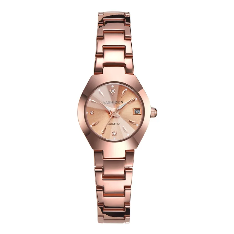rose gold women Пара часов влюбленных Кварцевые часы Лакшери наручные часы для мужчин женщин Водонепроницаемый Календарь Saat Reloj Mujer Hombre - Цвет: rose gold women