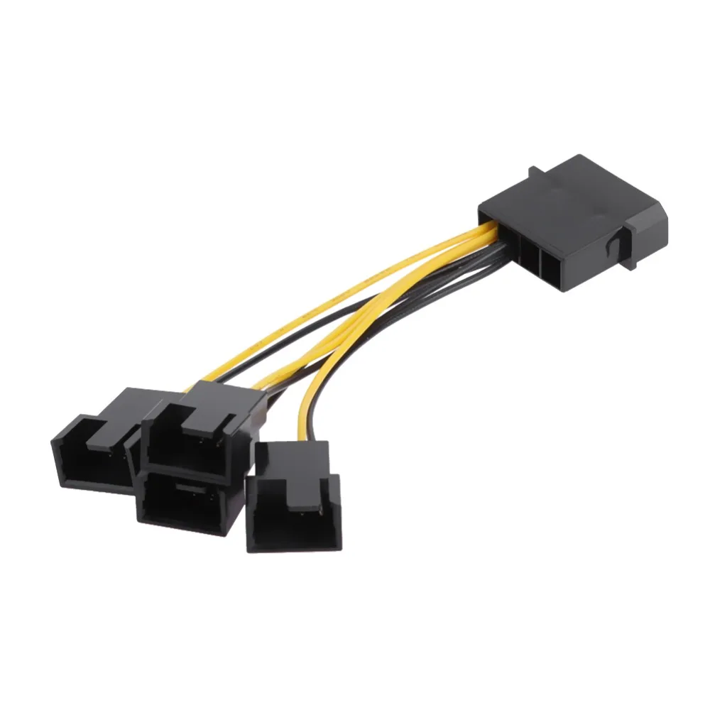 D-Port Computer CPU PC Case Fan 3Pin Cable 1 to 4 Ways Power Splitter Cooler Parts | Компьютеры и офис