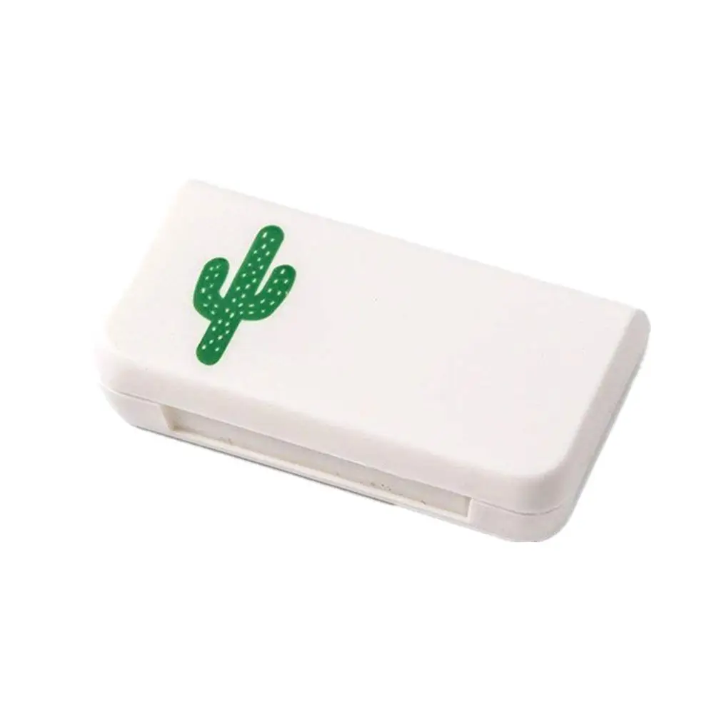 cactus 3 сетки портативный таблетки медицина коробка держатель для хранения Организатор Контейнер чехол Таблетки коробка разветвители - Цвет: cactus