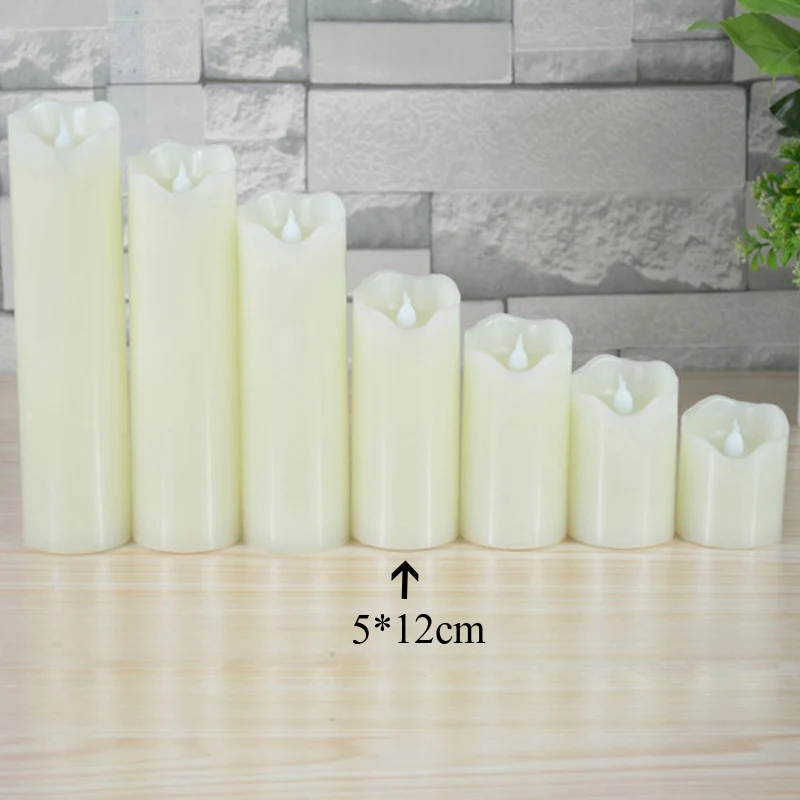 5x12cm Лидер продаж, парафин, подарки на день рождения, имитация пламени, домашний декор, электронные свечи, на батарейках, мигающий светодиодный, свечи - Цвет: 5x12cm