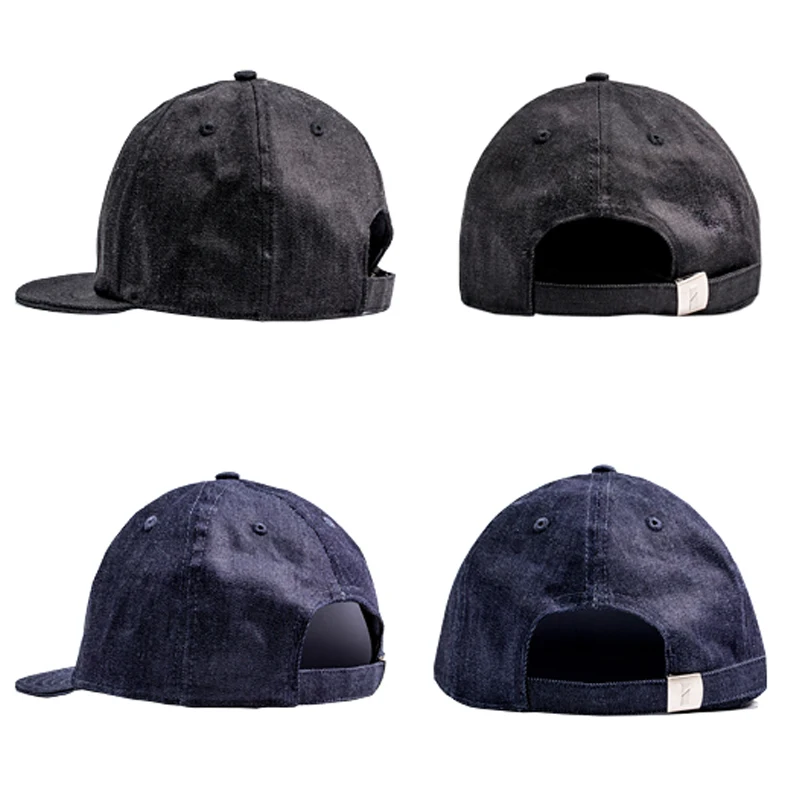 Мягкая Кепка в ковбойском стиле Регулируемая Мужская Черная/синяя бейсболка