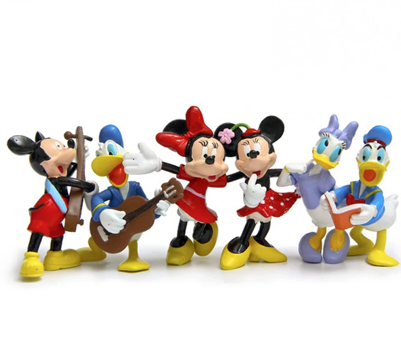 6 шт. Микки и Минни Маус мультфильм утка пейзаж из мха кукла Сказочный Сад