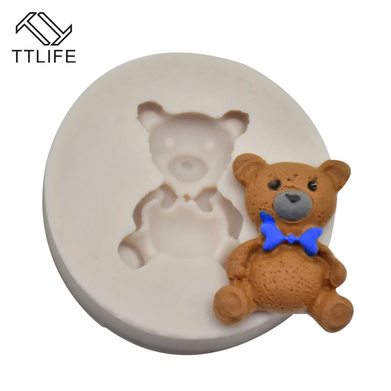 TTLIFE 3D Мини силиконовая форма Медведь помадная инструменты для украшения тортов