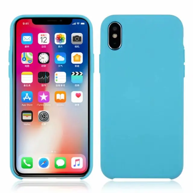 BLUE Официальный жидкий силиконовый резиновый чехол-накладка для iPhone 11 Pro Max X XS Max XR 6 6S Plus 6 7 8 Plus Мягкий сенсорный чехол Fundas - Цвет: BLUE