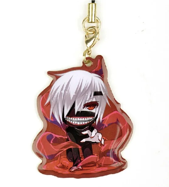 Канеки Кен классный милый аниме персонаж металлический кулон значок телефон