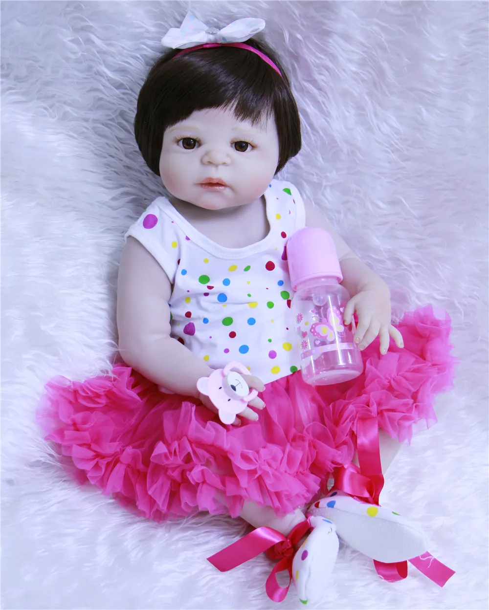 Силиконовые куклы reborn для новорожденных детей подарок bonecas brinquedo menina 55 см baby alive