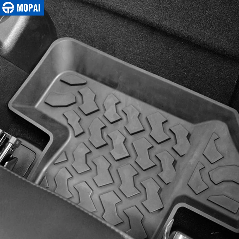 MOPAI коврики для Jeep Wrangler JK 2007, резиновые автомобильные Нескользящие Задние Коврики для ног, коврики для подкладки, коврики для JK Wrangler, аксессуары