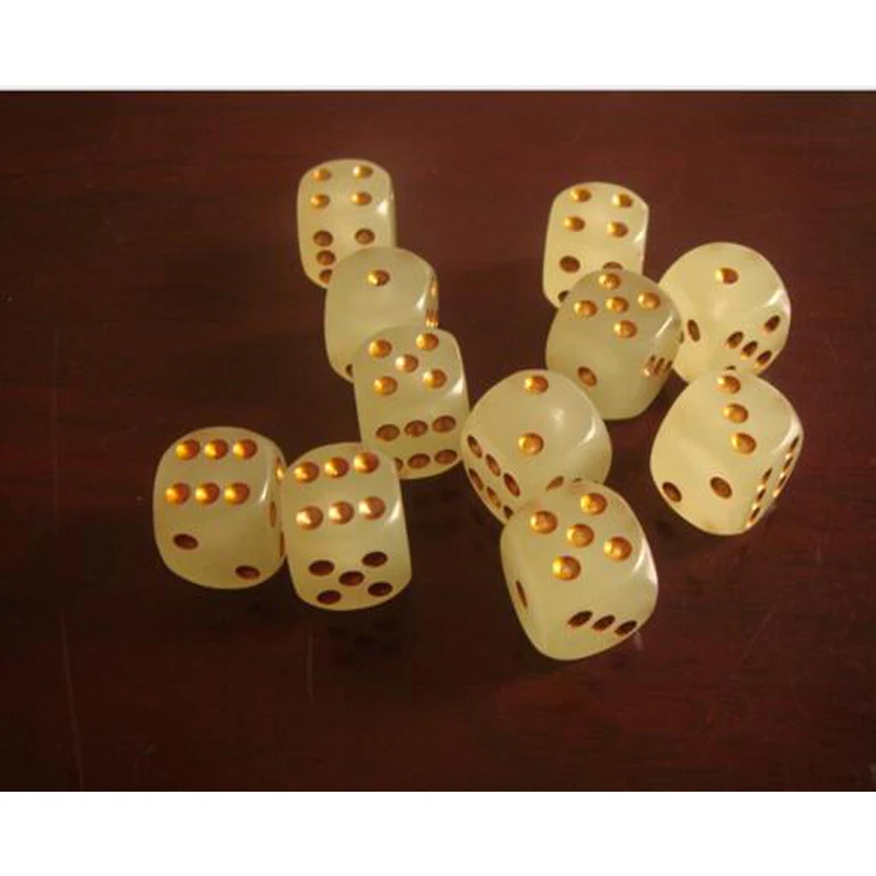 

Круглые золотые светящиеся игральные кости, 5 шт., 16 мм, кубики/бар KTV, ночная игра, essential/16 тонких кубиков