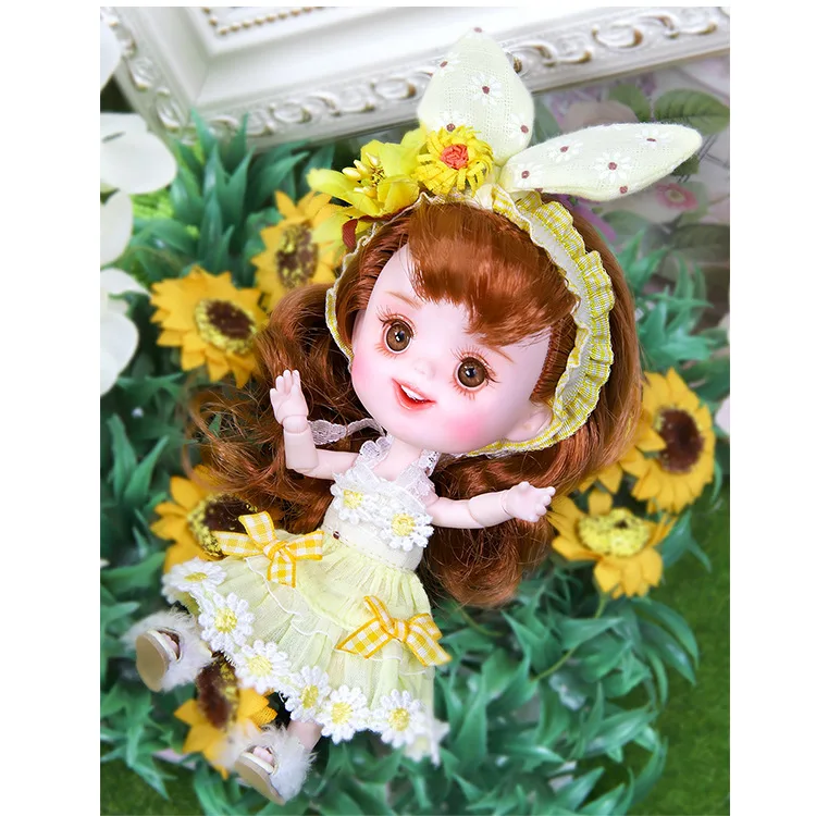 12 см миниатюрные Детские куклы BJD милые подвижные суставы 3D глаза кукла принцессы