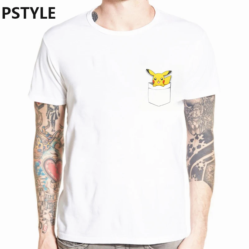 Летние мужские футболки Harajuku Chidori Sasuke Naruto Pikachu с принтом аниме футболка Homme