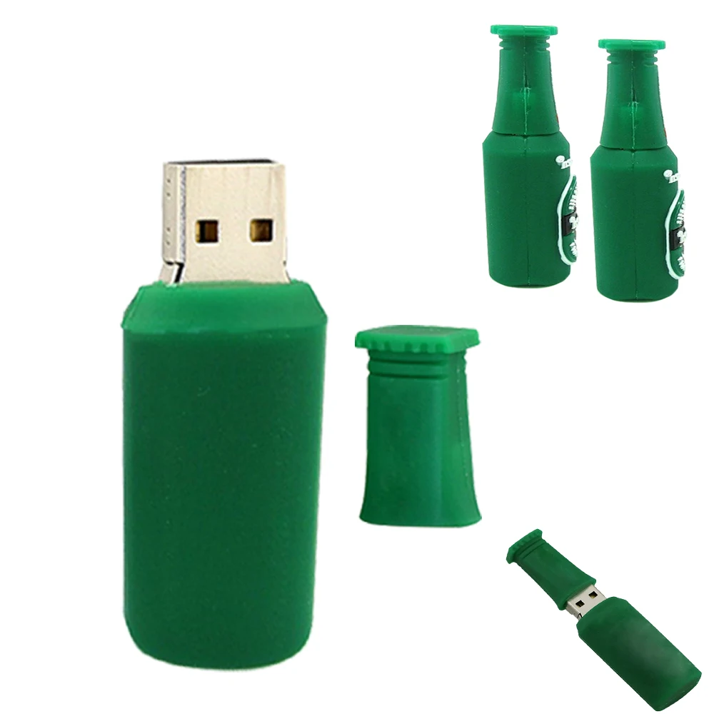 Usb флеш-накопитель с зеленым пивом 32 ГБ 64 4 8 16 2 0 горячая распродажа | Компьютеры и